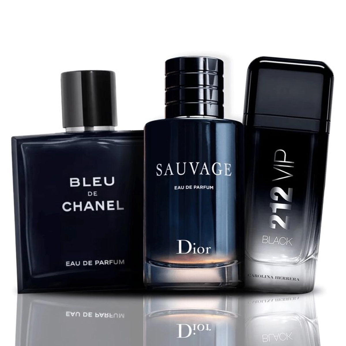 (COMPRA 1 LLEVA 3) - Bleu de Chanel, Sauvage Dior & 212 Vip Black - 100ml