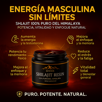 ⚡ Shilajit Puro del Himalaya + Shilajit Gummies GRATIS La combinación definitiva para energía, potencia y rendimiento diario.